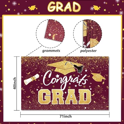 Decoración para fiesta de graduación fondo 70.8x43.3in miniatura 2