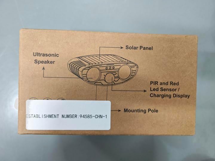 2Pack 2025 Deer Repellent Device Ultrasonic Animal Repellent Outdoor Solar Animal Repeller with Motion Detection Cat Repellent Outdoor to Scare Squirrel Skunk Rabbit Fox Raccoon Coyote