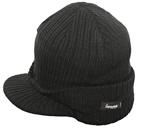 Mytem-Gear Mütze Strickmütze Skimütze Wintermütze mit Schirm Thinsulate-Fütterung schwarz Cover