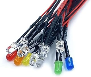 LIGHBIB 10pcs 5 Mm 3V 6V12V 24 V LED Pre-cableado Que Emiten Diodos Con Luces De Bombilla LED De Resistencia DIY,Rosa,DC 3-6V 10pcs