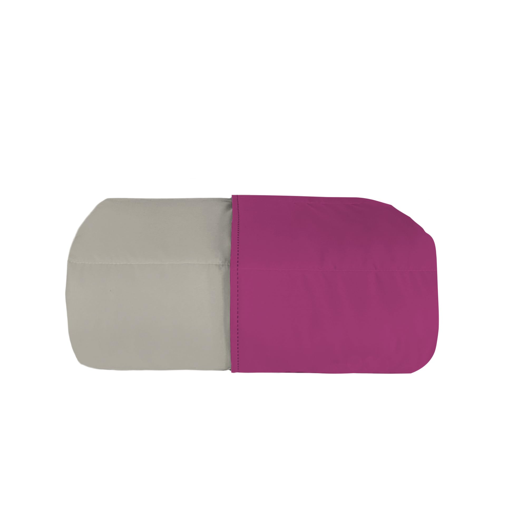 Italian Bed Linen Colcha de Verano Basic Color Liso, Fucsia/Gris Claro, 250x240cm