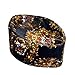 Oga Faaji African Native Hat Foldable Velvet Hat (Medium, Black Lion)