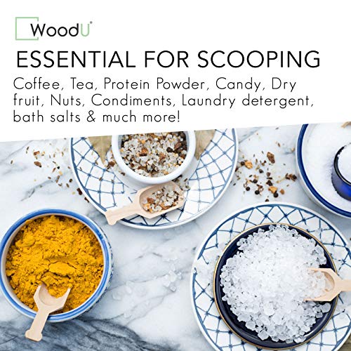 Mini Wooden Scoops 10Pcs – Small Wooden Scoops For Bath Salts – Wooden Candy Spoons – Bamboo Spoons For Dry Fruit, Coffee, Cereal, Tea, Spices, Sugar Scrubs, Washing Powder, Cooking (4.25'' X 1.55'') #TOP2
