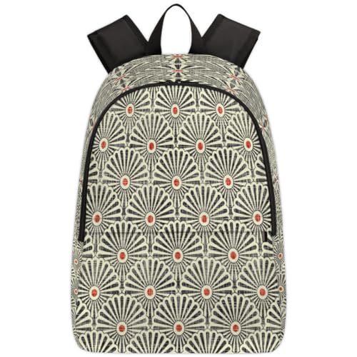Sac à dos rétro japonais 17L mixte vintage pour école et ordinateur