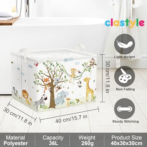 Image of Clastyle Woodland Nursery Animal Tree Baby Gift Storage Basket for Kid Room