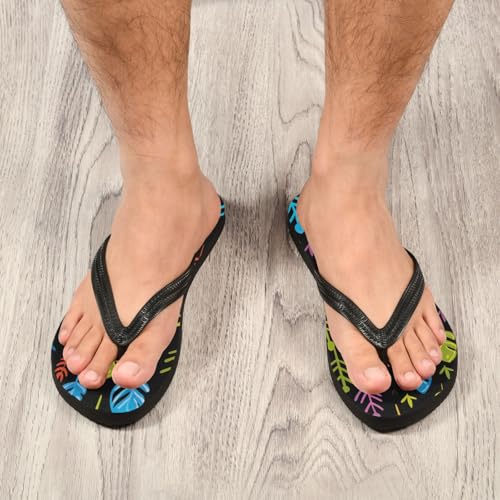 Color Leaves Summer Beach Summer Casual Flip Flop Sandals Non-Slip Quick Dry for Women Men 214B32244