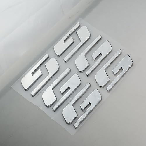 Miniatura 3 de 3 calcomanías de repuesto para placa de identificación con logotipo 3D SS para Silverado Sierra (cromado)