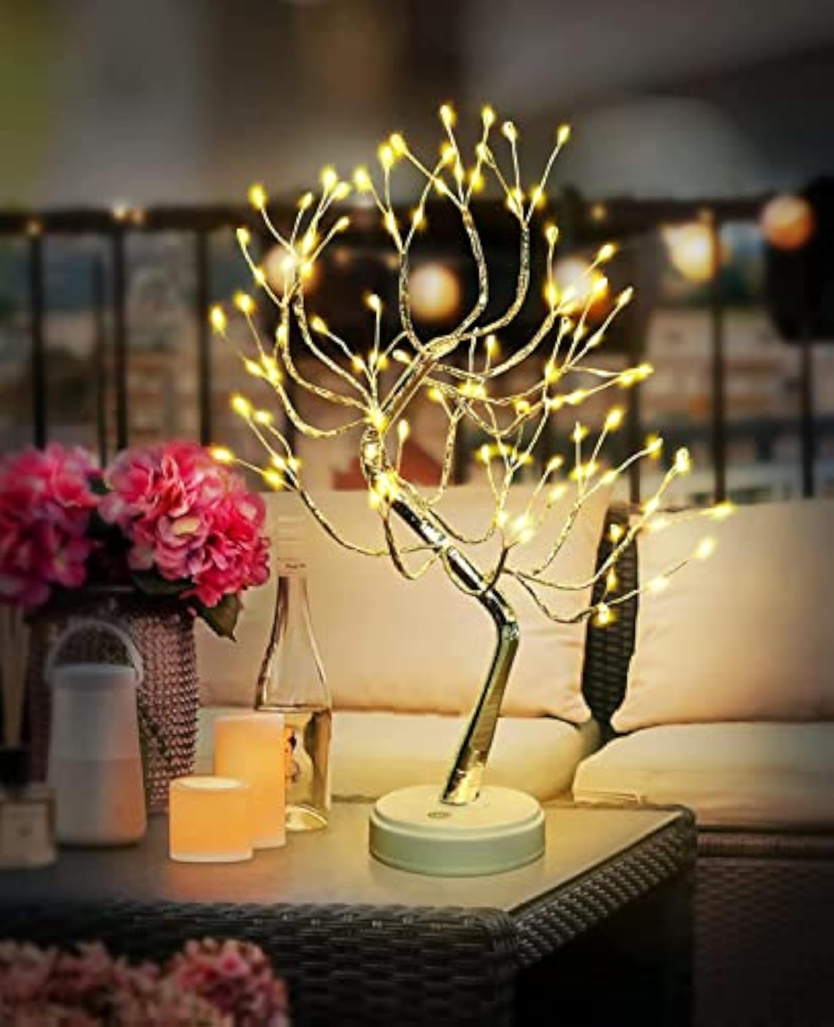 LED Tree Lamp Fairy Light, 8 Modes & Timer