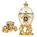 Unique, Decorative White Faberge Egg: Extra Large 6.6 inches, Hand Painted Jewelry Box for The Ultimate Home Décor, Comes with Gift Faberge Carriage, Store Your Rings, Earrings and Jewelry in Style