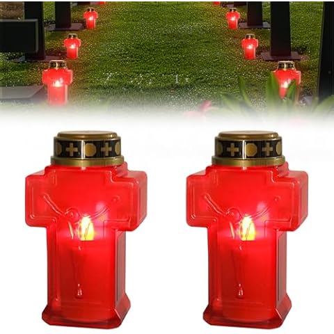 Begonia Pack of 2 Waterproof LED Grave Lights Cover