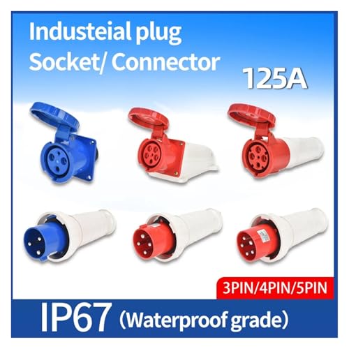 Enchufe industrial tipo conector IP67 macho y hembra con conductor oculto 3