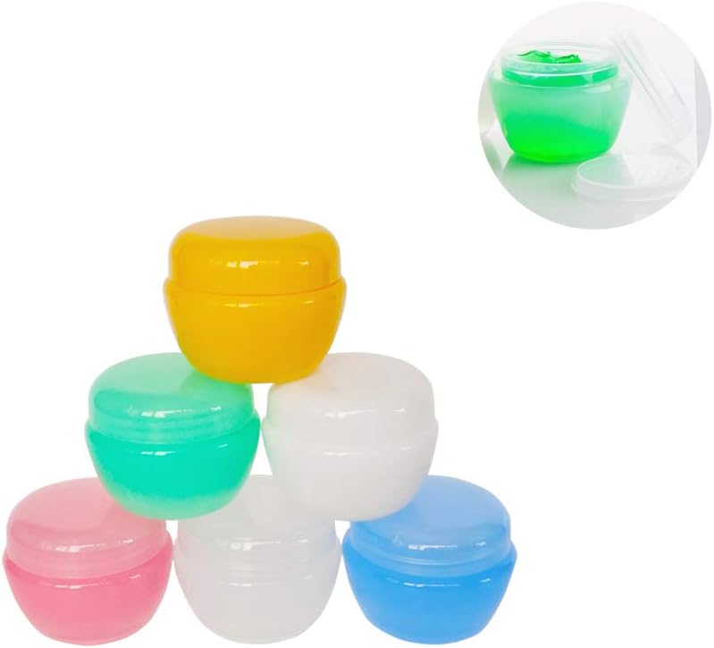 Wopanxye Conjunto com 6 frascos recarregáveis de plástico fosco, 10 mL, com tampa rosqueável e espátulas