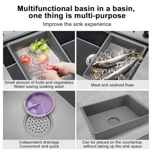Colador para fregadero de cocina 2 en 1 QruiLanTu miniatura 4