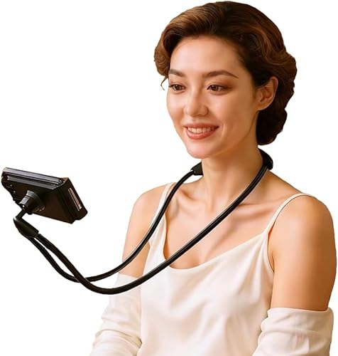 Miniatura 7 de Soporte de teléfono para el cuello - Soporte universal para colgar en el cuello, de uso sencillo, giratorio, con múltiples funciones, soporte