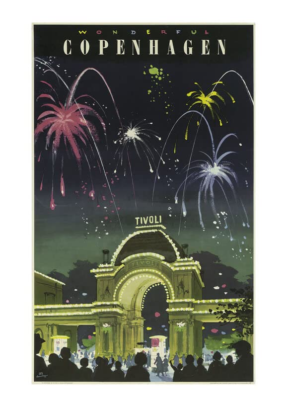 Poster de voyage Copenhagen extra large affiche encadrée semi-brillant