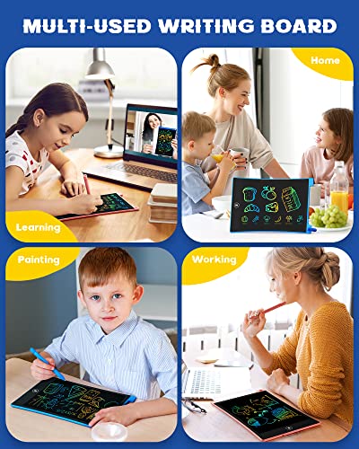 Image of bravokids 2 Pack LCD Writing Tablet for Kids, 10 Inch Colourful Doodle Board Drawing Pad for Kids, Travel Toy Activity Game, Birthday Gifts for 3, 4, 5 and 6 Year Olds