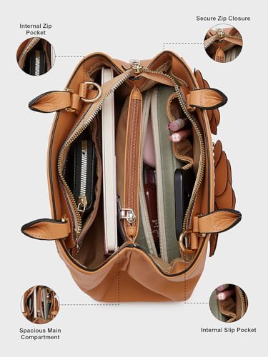 Image of Caprese Bloom Satchel Small Bag for Women with Adjustable & Detachable Strap|Versatile Shoulder, Crossbody & Handheld Bag for Work, Travel, and Everyday Use, Spacious with Multiple Compartments