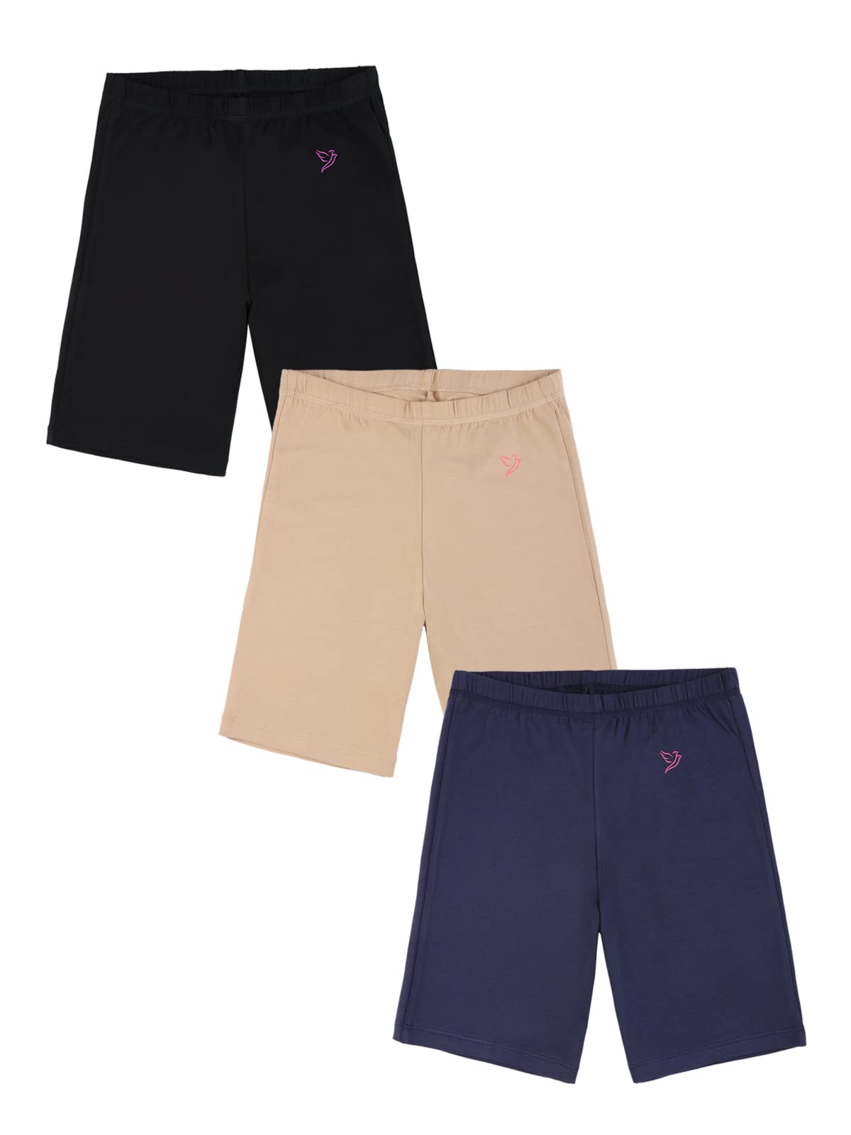 Cotton Stretchable Solid Coloured Skinny Fit Knee Length Yoga/Cycling/Sports Shorts for Girls-image-27