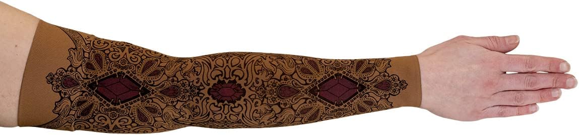 Lymphedivas Audrey Mocha Medical Graduated Compression Arm Sleeve for Lymphedema