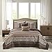 Madison Park Quilt Traditional Jacquard Luxe Design All Season, Coverlet Bedspread Lightweight Bedding Set, Shams, Decorative Pillow, Oversized King(120