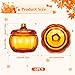 Sliner 6 Pcs Pumpkin Candle Jar for Making Christmas Candles, Empty Thanksgiving Glass Pumpkin Jars with Lids Candle Containers for DIY Gift Fall Autumn Thanksgiving Xmas Table Tray Decoration(Orange)