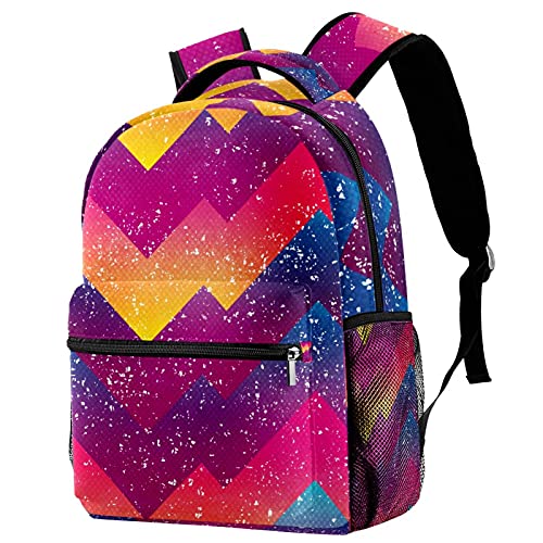 Sac à dos de voyage géométrique grunge pour loisirs ado