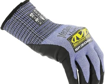 Mechanix Wear SpeedKnit S2EC33 Coated-Knit Work Gloves - Cut & Abrasion Resistant - Heavy Duty & High Dexterity Gloves - Touchscreen Compatible - Machine Washable - Small - Light Blue