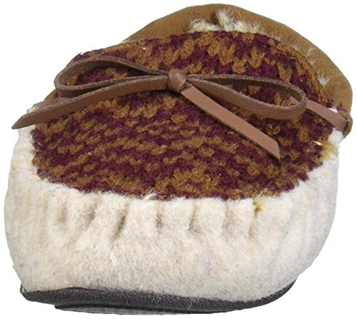 Dearfoams Women's Felted Microwool and Fairisle Knit Moccasin Slipper2