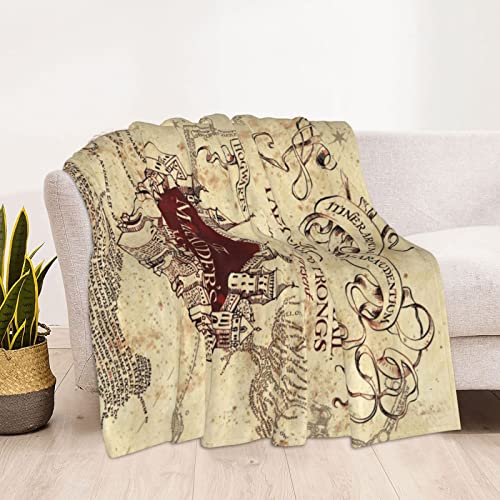 Personalized Map Throw Blanket, Soft Cozy Custom Blanket For Women Men Gifts, All Seasons Warm Flannel Travel Blanket For Couch Sofa Chair Camping, 50X60 Inch #TOP7