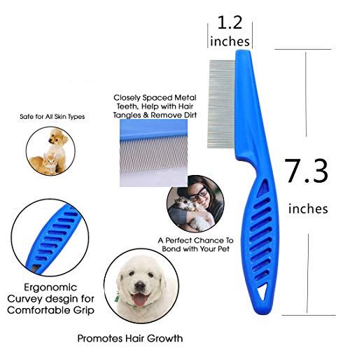 4 Pcs Pet Comb with High Strength Teeth Durable Pet Tear Stain Remover Combs, Pet Dog Cat Grooming Comb Set Effective… - Image 3