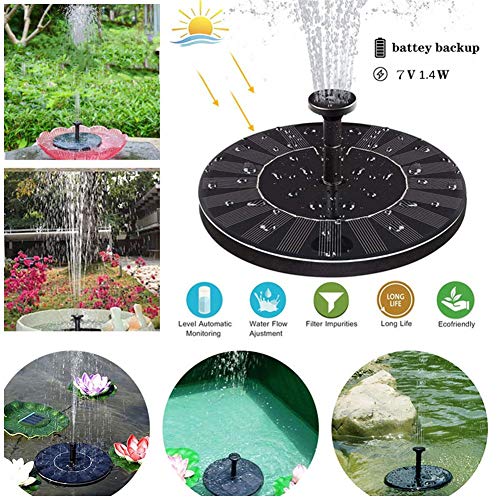 Solar Fountain Pump, Solar Water Pump Solar Water Pump Floating With 4 Spray Heads Garden Water Features Solar Powered Solar Pond Pump