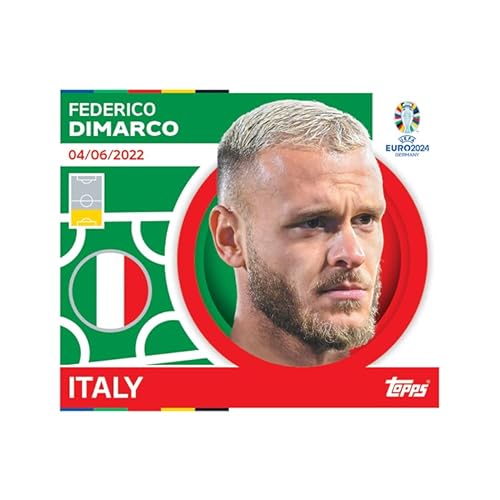 Topps Offizielle EURO 2024 Sticker Collection - Full Box (100 Pakete) 6 Aufkleber pro Packung (600 Aufkleber)