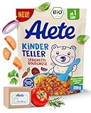 Alete Kinderteller Spaghetti Bolognese, ab 1 Jahr, BIO, 250 g (6er Pack)