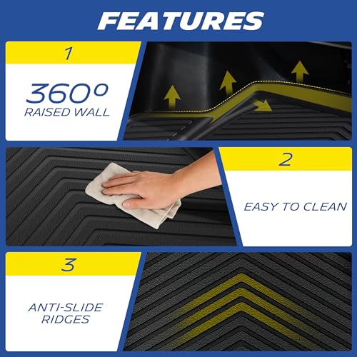 Image of Michelin Vehicle Mats for 2021-2026 Ford Bronco 4-Door | Not Fit Bronco 2 Door or Sport, All-Weather TPE Custom Fit Liner, Premier