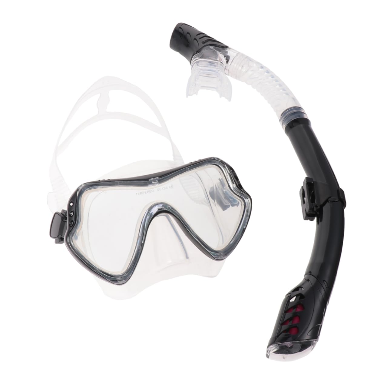 BESPORTBLE Máscara de Snorkel de Silicona Conjunto y Espejo Equipo de Snorkel de Silicona para Hombres y Mujeres Transparente para Uso Playa y Mar