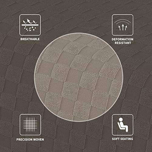 Funda otomana pequeña caqui MAXIJIN protectora para taburete rectangular plegable de almacenamiento 6