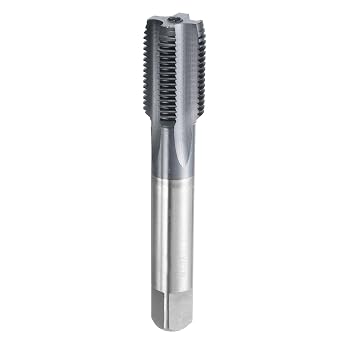 HARFINGTON M19x1.75 Metric Thread Tap 6542 Cobalt High-Speed Steel TiCN Coated Plug Tap Right Hand Straight Flutes Screw Threading Hand Tap