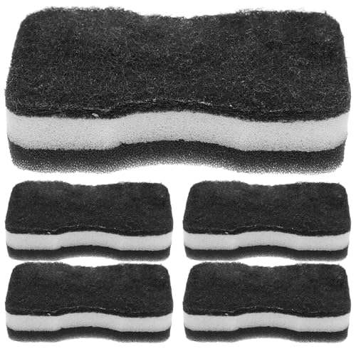 Image of 5-Pack Double-Sided Dishwashing Sponge Pad Slim Waist Cleaning Sponge Pad for Kitchen and Bathroom Non-Scratch Scrubber with Cellulose Surface 4.33 X 2.75 X 1.18 in