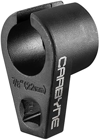 Carbyne 7/8-inch (22mm) Offset Oxygen Sensor (O2) Socket | 3/8 inch Drive | Chrome Molybdenum Steel | Wire Gate Prevents Damage to Wires