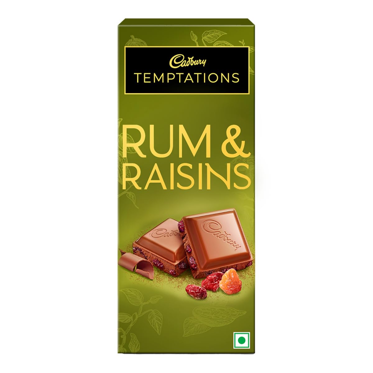 Cadbury Temptations Rum & Raisins Premium Chocolate Bar, 70 g