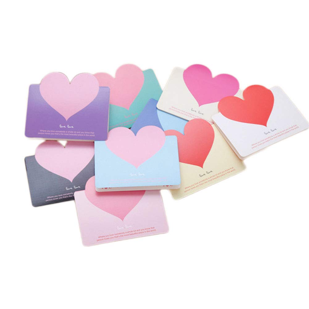 AKOAK Love Blessing Greeting Card,Cute Heart Shape Folding Card Passing the Blessings of Love for Christmas, Valentine's Day and Other Festivals or
