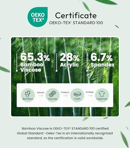 NACHILA Men's Thermal Underwear Set-Viscose Made from Bamboo, Soft Long Sleeve Base Layers Top and Bottom Warm Long Johns Set 6