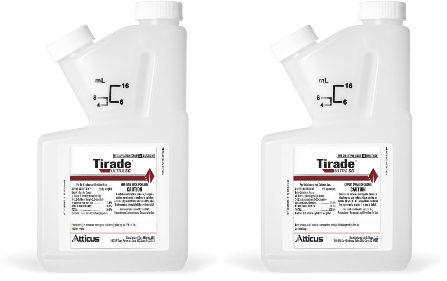 Atticus Tirade Ultra SC Insecticide (240 mL) - Compare to The Leading Brand - Beta-Cyfluthrin Pest Control for Indoor and Outdoor Use (Pack of 2)