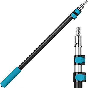 Bates- ‎Telescoping Pole, 2.4 to 6 Ft Long, Black & Teal, Paint Roller Extension Pole for Painting