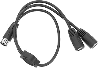 0.5m MIDI Y Splitter Cable, 5-Pin Male to 2 DIN 5-Pin Female Adapter Cable for MIDI Keyboard, Electric Piano, Synthesizer, MIDI Guitar