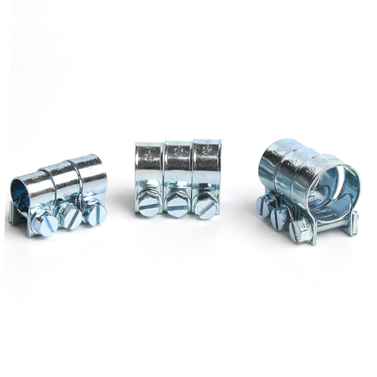 Ipetboom 135 pièces Assortiment Colliers Serrage Métalliques Miniatures avec Finition Zinc Kit Accessoires Plomberie Résistant et Polyvalent pour Tuyaux Eau Air Carburant Différentes