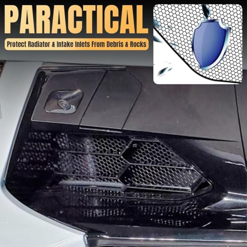 Image of 4Pcs Black Upgraded Front Outer & Inner Radiator Guard,Body Bumper OEM Style Front Outer Grill Guard Car Grille Vents Insert Mesh Set for Corvette C8 Stingray Z51 Convertible /HTC 2020-2026
