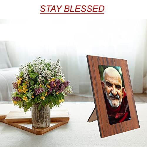 Image of Neem Karoli Baba Photo Frame for Table & Desk | Neeb Karori Baba (Picture Size 5x7 Inch) - GR-1082