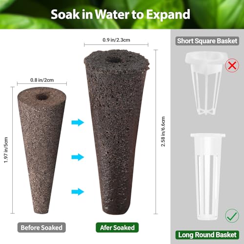 Image of Growell 280Pcs Hydroponic Pods Kit, 140 Grow Sponges with 140 Pod Labels, Hydroponics Supplies, Grower Pods Refill Compatible with AeroGarden & Most Growing System, Seed Starter Pods for Indoor Garden