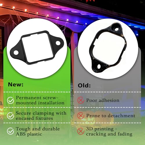 Image of 40pcs Mounting Bracket Kit fit for Govee H705 H805 H801 H801B Series Lights, ABS Bracket with Screws & Driver Bit NOT for Groove PRO